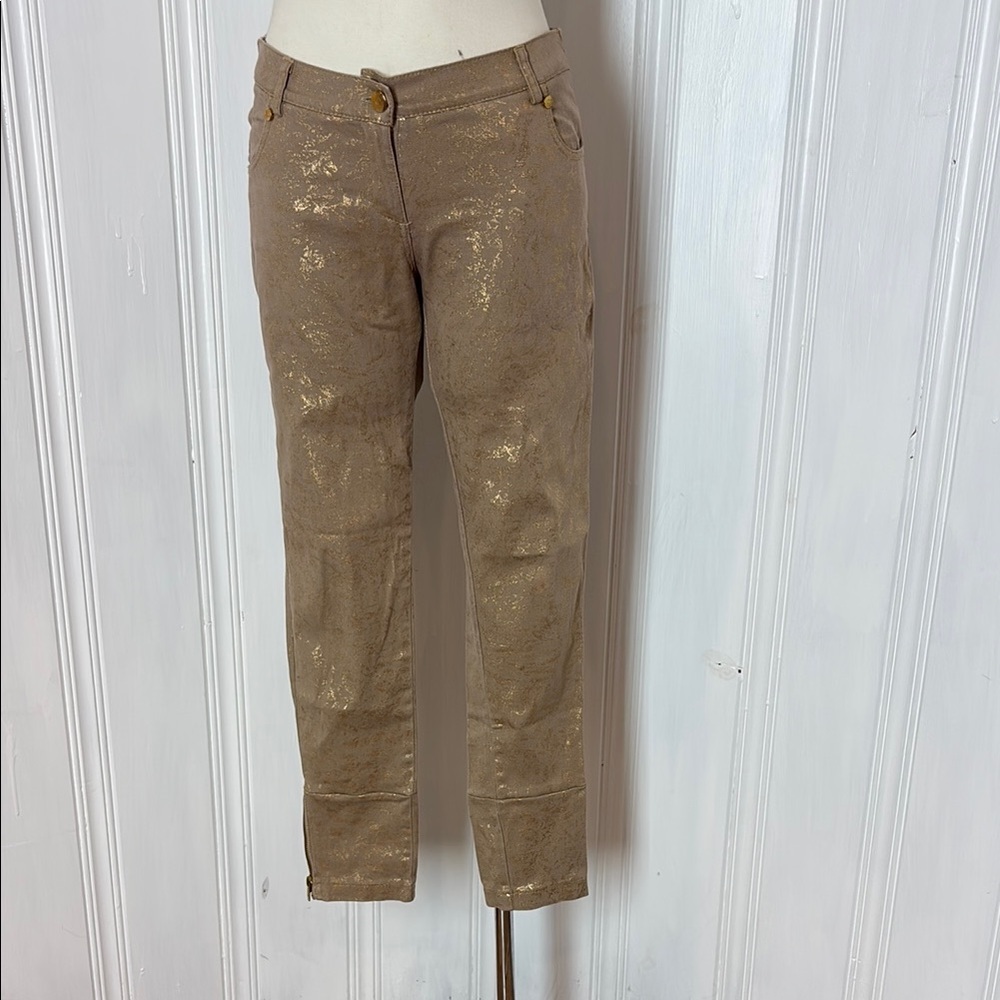 IMPERIAL Skinny Jeans With Gold Foil Detail